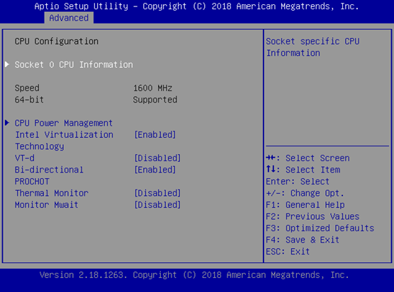 CPU Configuration